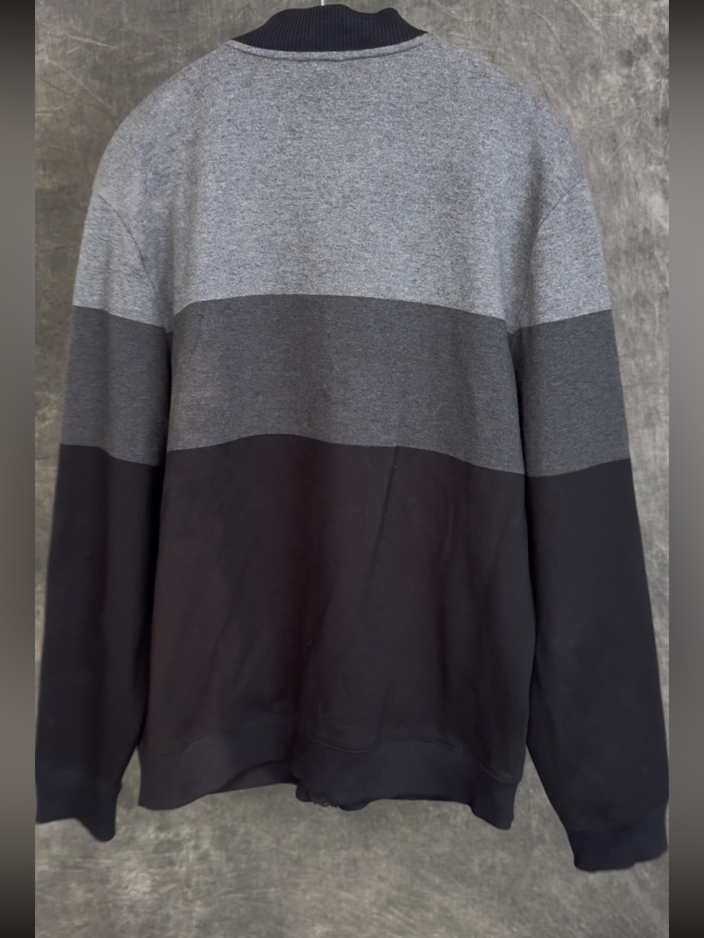 Calvin Klein Colorblock Bomber Jacket | Black Gray Zip Front | Men’s XL - Picture 4 of 5